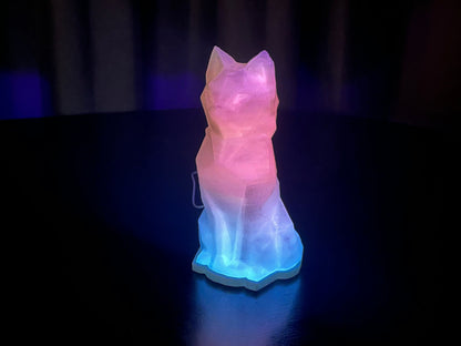 Low Poly Cat Table Lamp