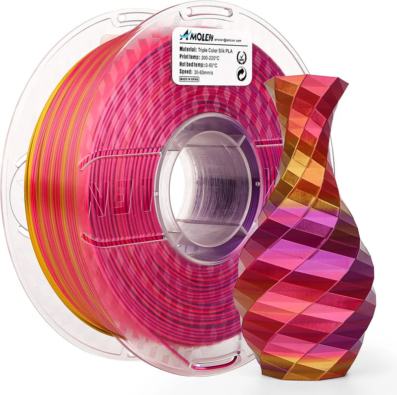 Amolen PLA Silk Triple Colour