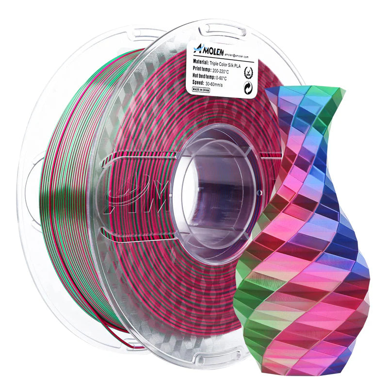 Amolen PLA Silk Triple Colour