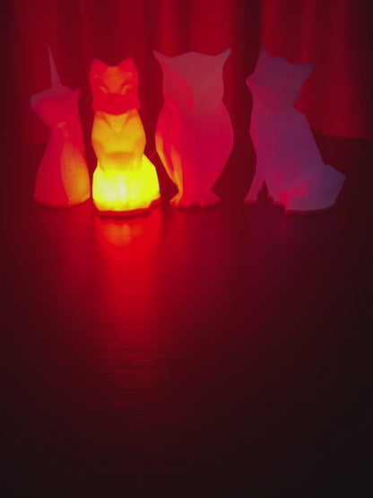 Low Poly Cat Table Lamp